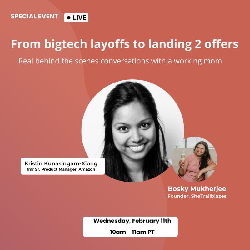 Cover Image for SheTrailblazes Special Event - From bigtech layoffs to landing 2 offers