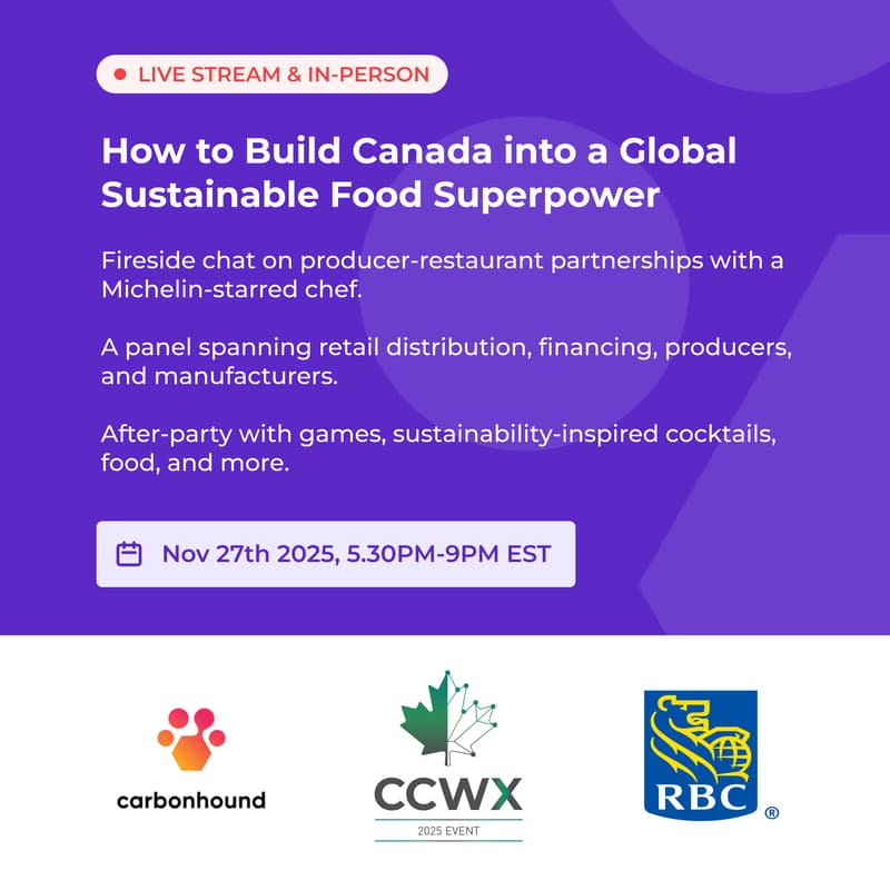 Cover Image for How to Build Canada into a Global Sustainable Food Superpower (In-person & Virtual)