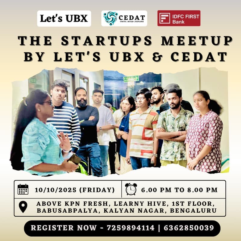 Cover Image for The Startups Meetup by Let's UBX & CEDAT