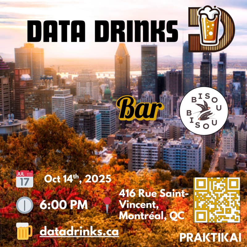 Cover Image for Data Drinks Monthly [MONTREAL]