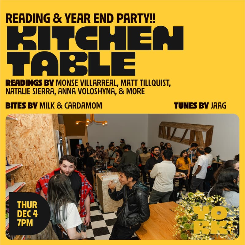 Cover Image for Kitchen Table Reading & Year-End Party