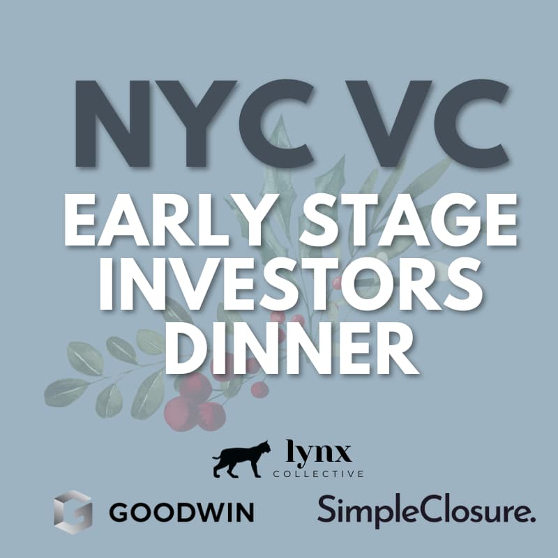 Cover Image for NYC VC Early Stage Investors Dinner