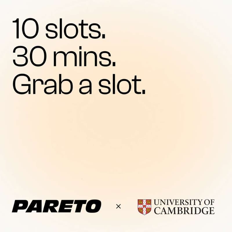 Cover Image for Coffee w/ Pareto @ Cambridge