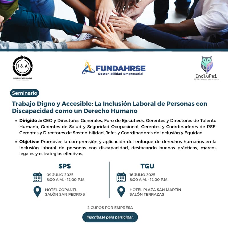Cover Image for TGU: Trabajo Digno y Accesible: La Inclusión Laboral de Personas con Discapacidad como un Derecho Humano