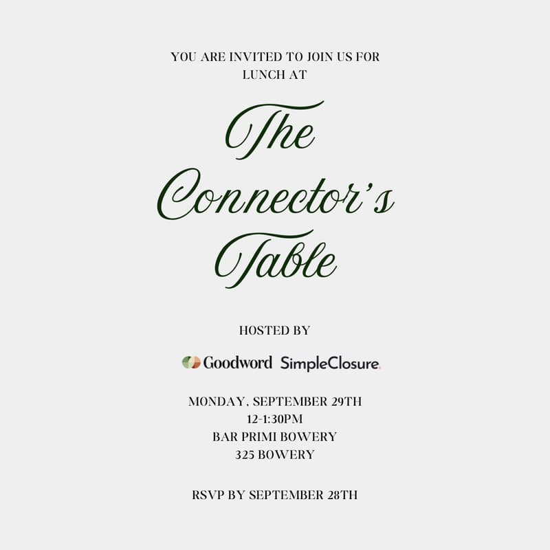 Cover Image for Goodword x SimpleClosure: The Connector's Table