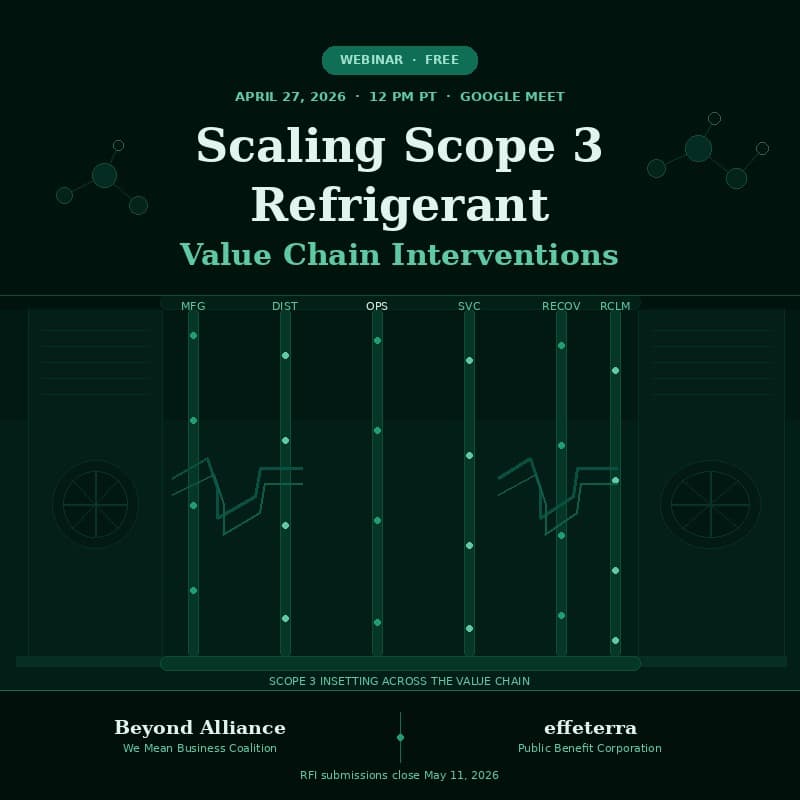 Cover Image for RFI Webinar: Scaling Scope 3 Refrigerant Value Chain Interventions