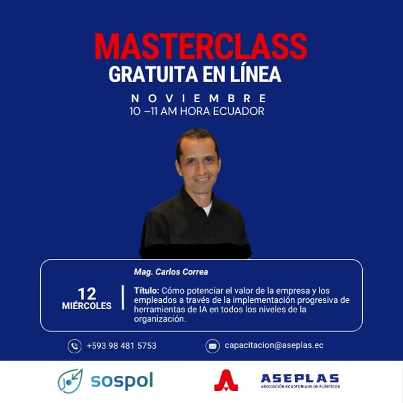Cover Image for Masterclass Cómo potenciar el valor de la empresa y los empleados; a través de la implementación progresiva de herramientas de IA