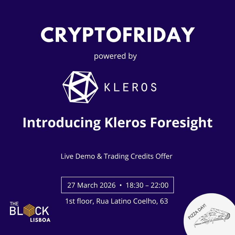 Cover Image for CryptoFriday pwrd by Kleros @ The Block Lisboa