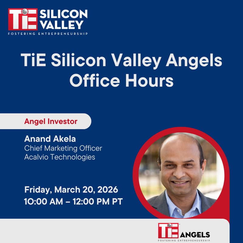 Cover Image for TiE Angels Office Hours Featuring Anand Akela