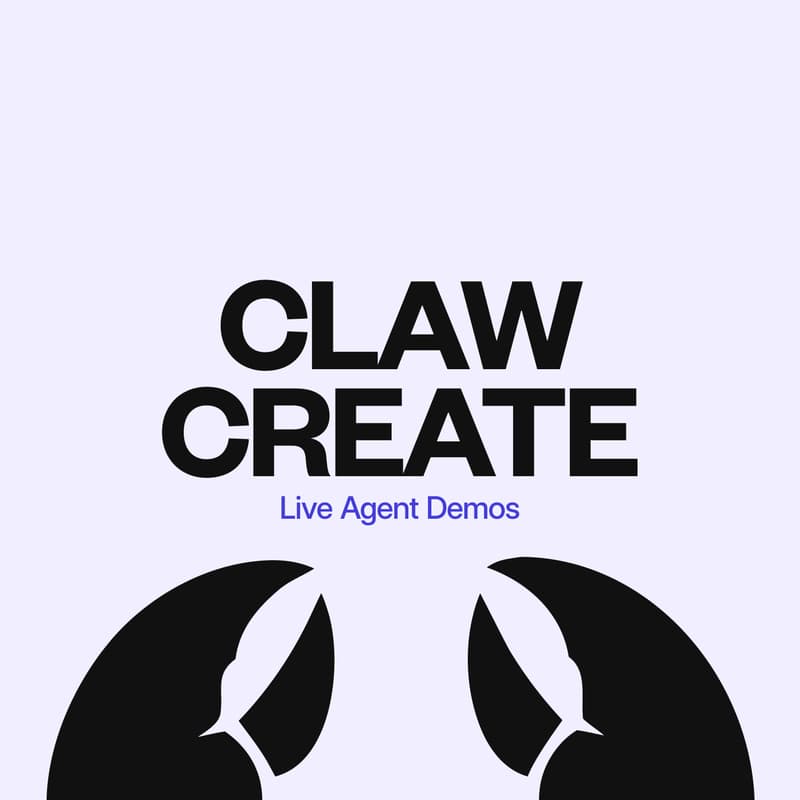 Cover Image for ClawCreate: Live Agent Demos ($1,000 Prize)