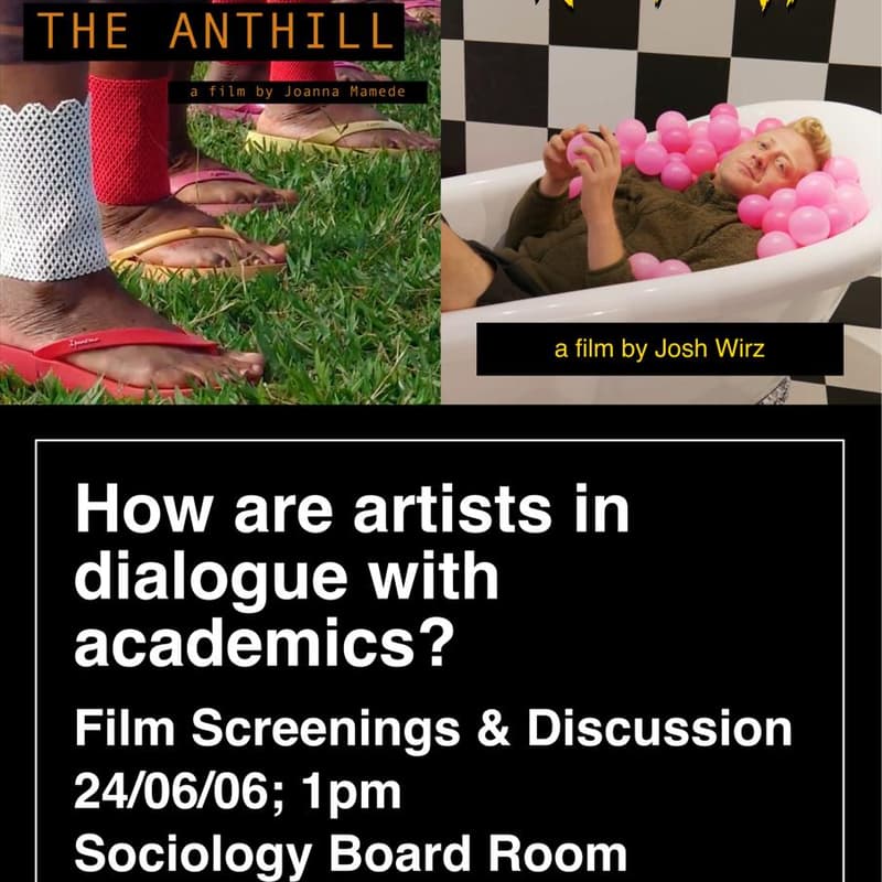 Cover Image for How are artists in dialogue with academics? Short film screenings and discussion