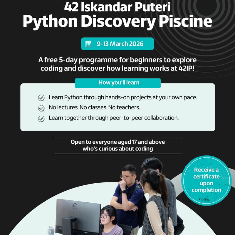 Cover Image for Python Discovery Piscine (42 Iskandar Puteri)