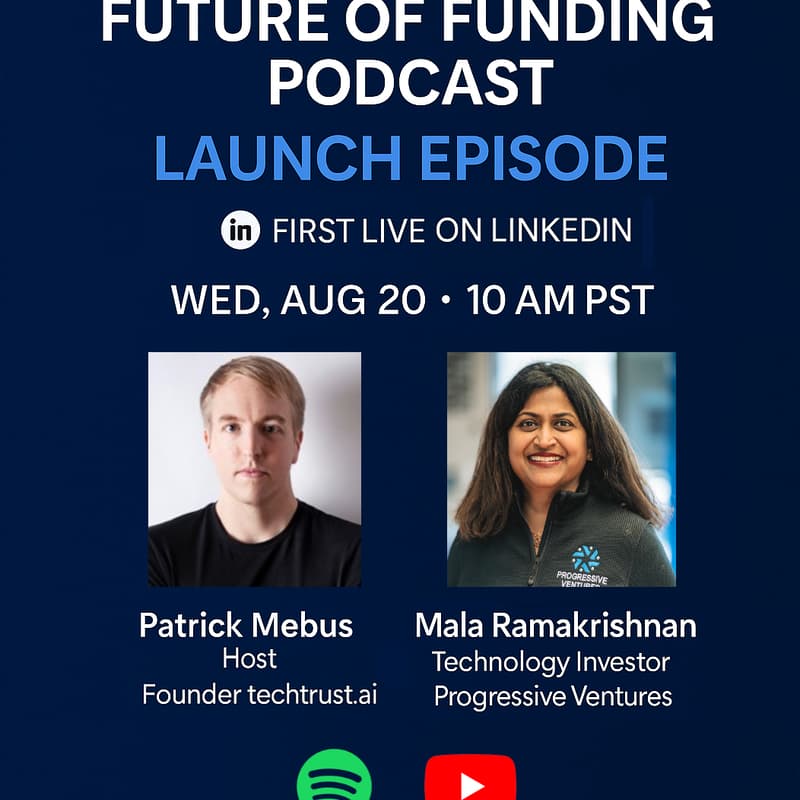 Cover Image for Future of Funding Podcast - Launch Episode Live