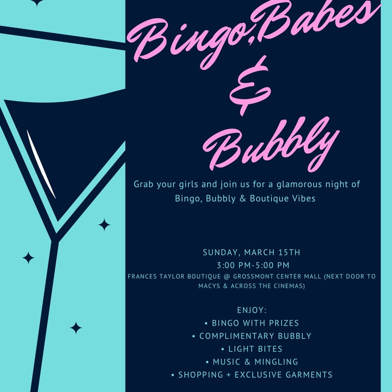 Cover Image for Frances Taylor Presents BINGO, BABES & BUBBLY