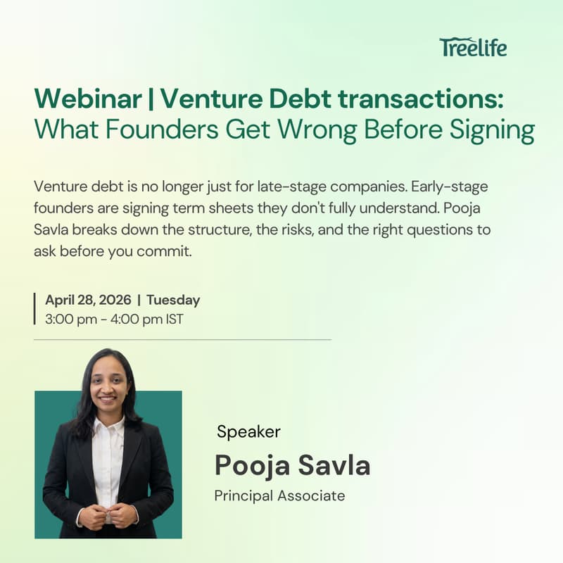 Cover Image for Webinar | Venture Debt transactions: What Founders Get Wrong Before Signing