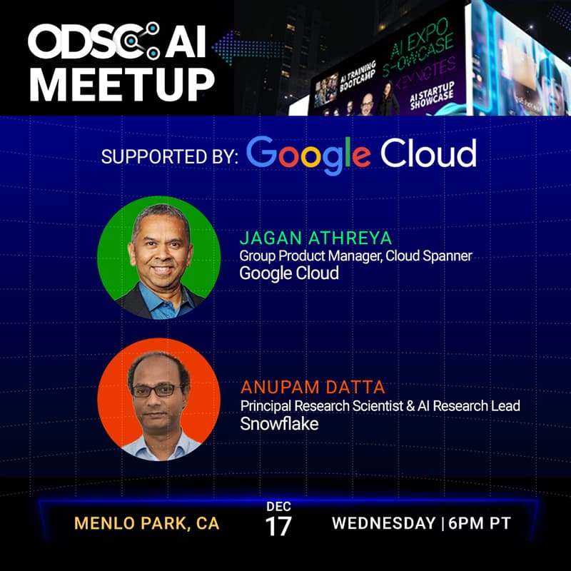 Cover Image for Google Cloud x ODSC AI Meetup - Menlo Park, CA