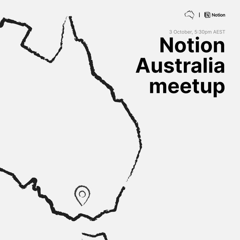 Cover Image for Notion Melbourne Meetup: Working Together in Notion