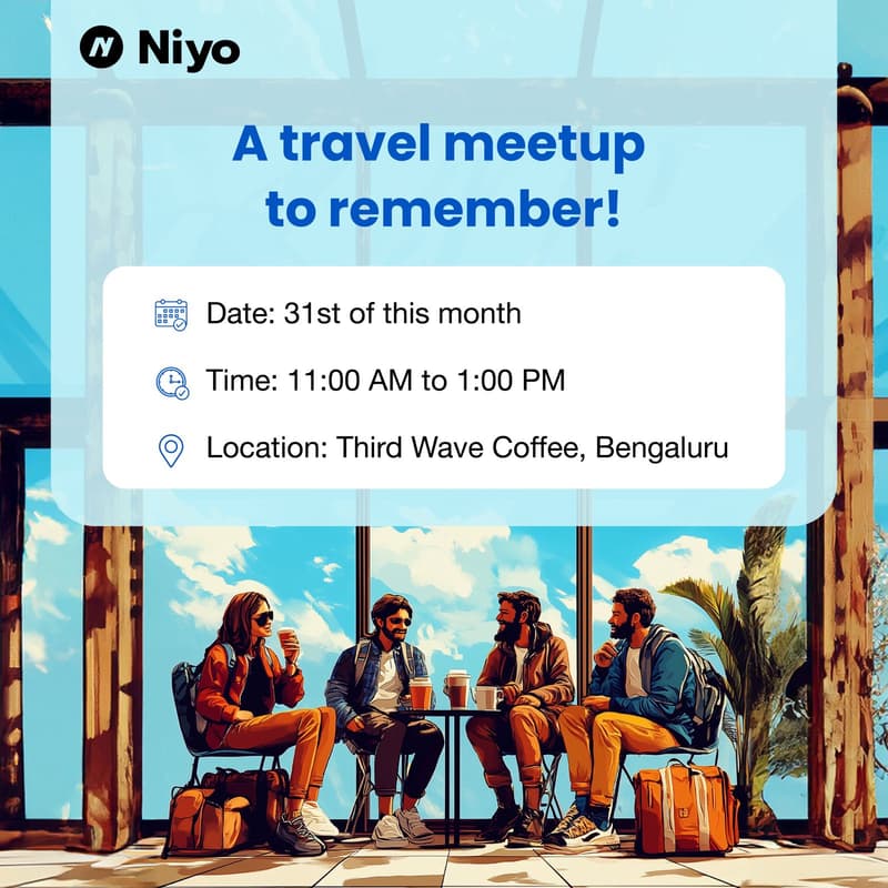 Cover Image for TRAVELERS MEET-UP BY NIYO COMMUNITY, BENGALURU