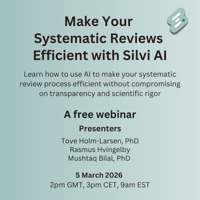 Cover Image for Make Your Systematic Review Efficient with Silvi AI