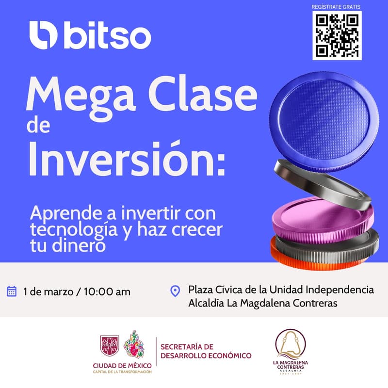 Cover Image for Mega Clase de Inversión Gratis con Bitso