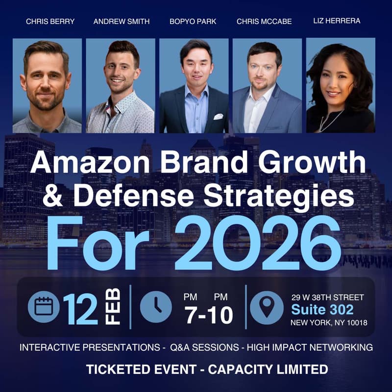 Cover Image for Amazon Brand Growth & Defense Strategies for 2026 (NYC Meetup)
