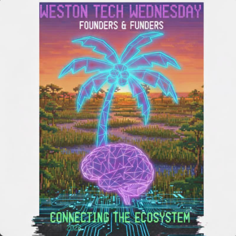 Cover Image for 🌴 Weston Tech Wednesday: Founders & Funders (Monthly Meetup)