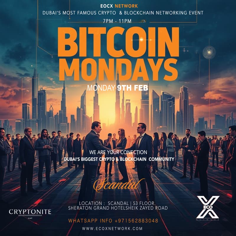 Cover Image for BITCOIN MONDAYS NETWORK - BY ECOX - LETS TALK AND CONNECT