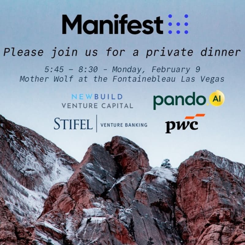 Cover Image for Manifest Dinner presented by NewBuild, Pando, Stifel and PWC