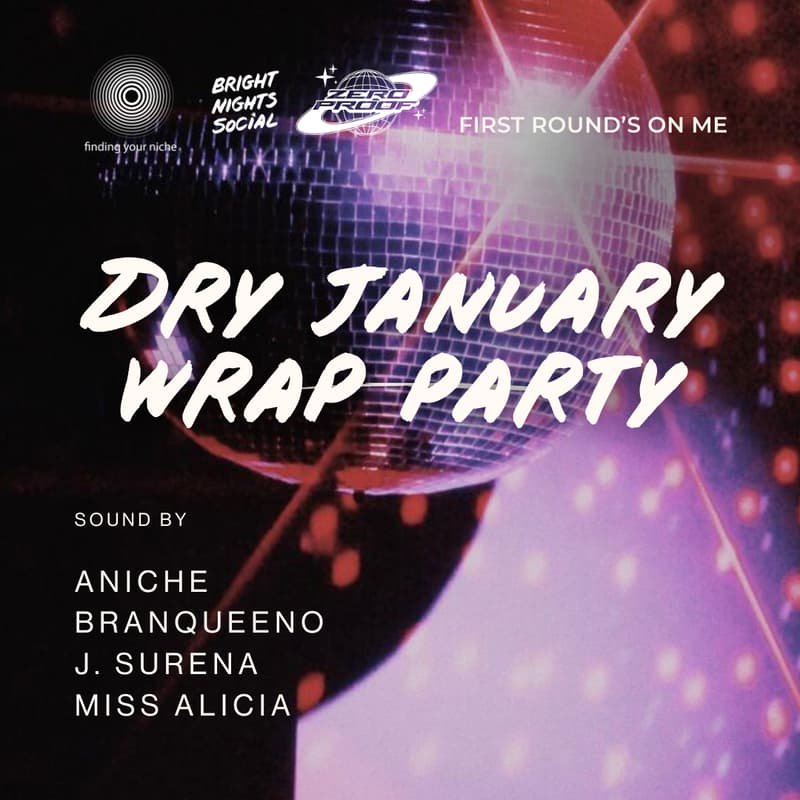 Cover Image for Dry January Wrap Party @ First Rounds On Me Social Club
