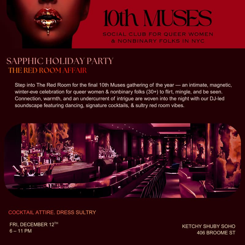 Cover Image for Red Room Affair: Holiday Party for Queer Women & Nonbinary Folks