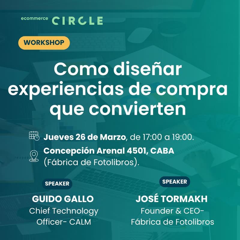 Cover Image for Workshop: Cómo diseñar experiencias de compra que convierten. Ft: Calm & Fábrica de Fotolibros
