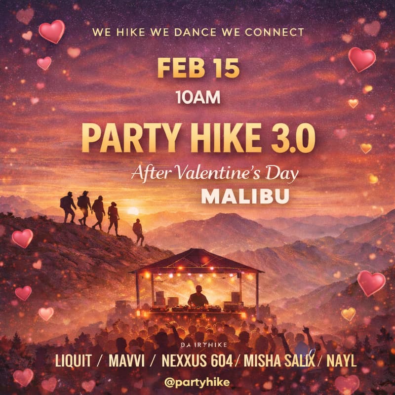 Cover Image for PartyHike 3.0                                         💘 After Valentine’s Day 💘