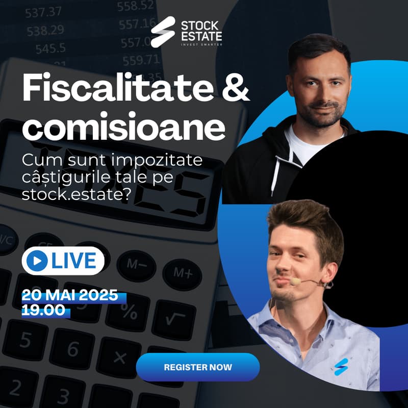 Cover Image for Fiscalitate & comisioane: Cum sunt impozitate câștigurile tale pe stock.estate?