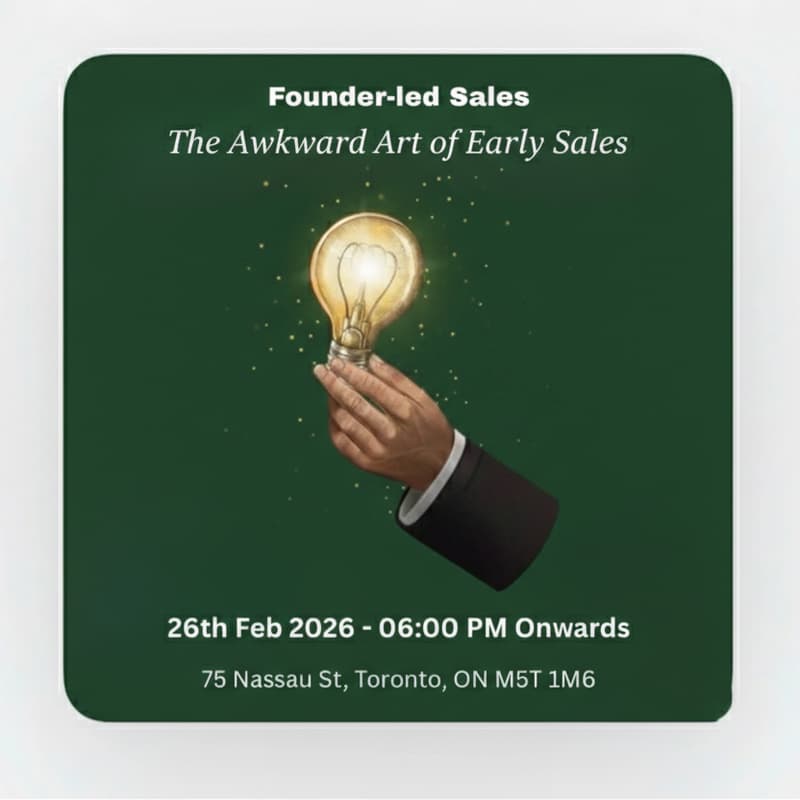 Cover Image for Founder-led Sales: The Awkward Art of Early Sales