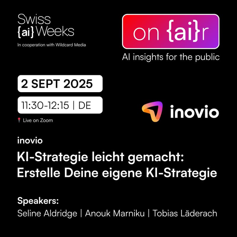 Cover Image for on {ai}r | KI-Strategie leicht gemacht: Erstelle Deine eigene KI-Strategie | inovio