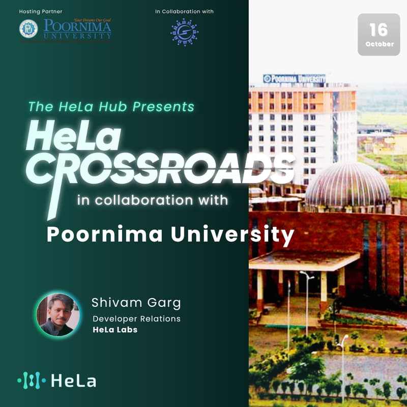 Cover Image for HeLa CrossRoads Roadshow ✦ Poornima University ✦