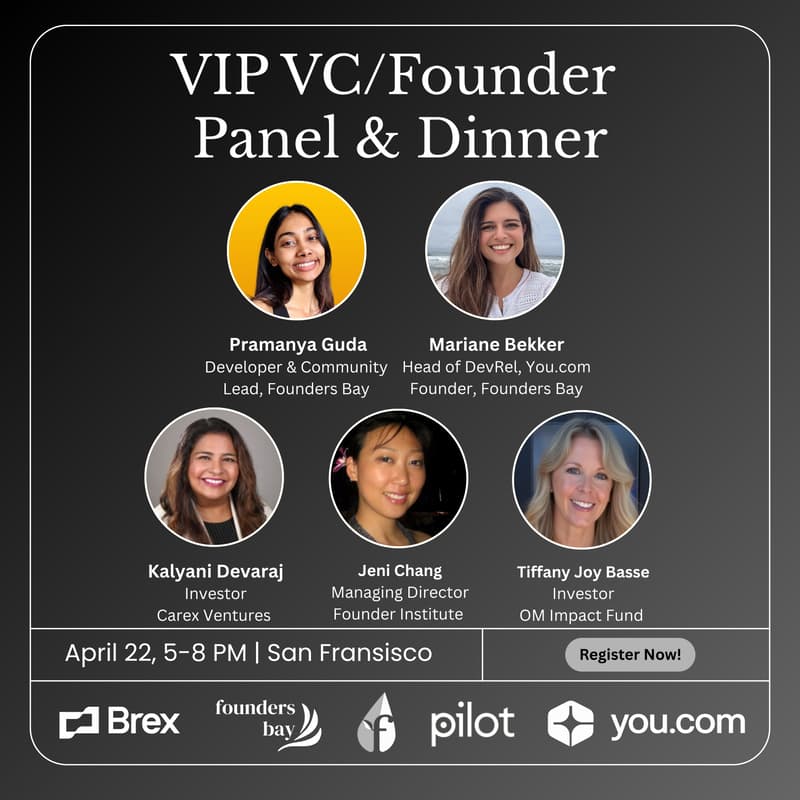 Cover Image for VIP VC/Founder Panel & Dinner @ Pilot.com