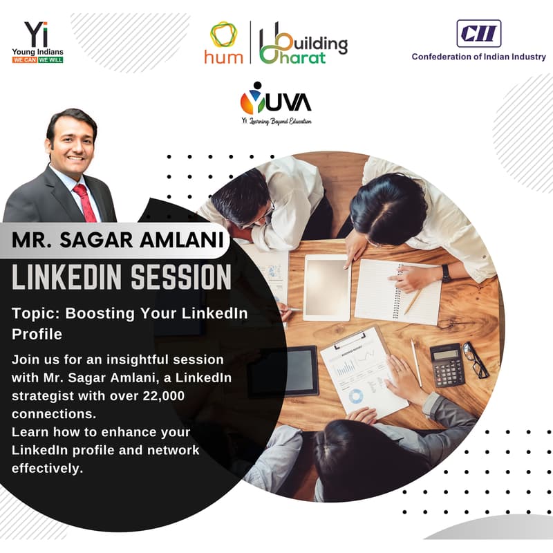 Cover Image for LinkedIn Profile Building Session by "Mr. Sagar Amlani"