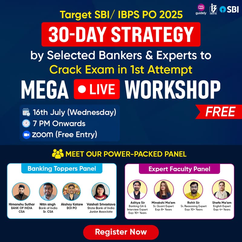 Cover Image for Target SBI/IBPS PO 2025|30-Day Strategy by Selected Bankers & Experts to Crack Exam in 1st Attempt