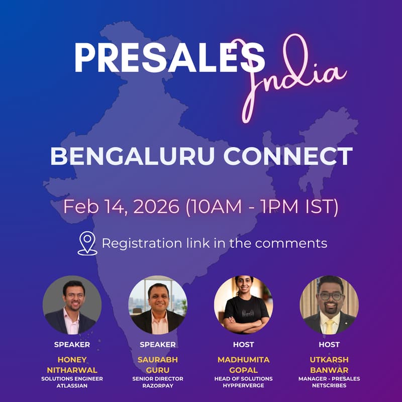 Cover Image for Presales India | Bengaluru Connect