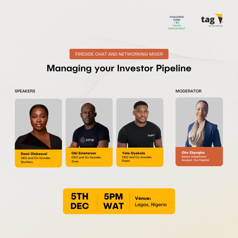 Cover Image for TAG x CFYE: Investor Meetup