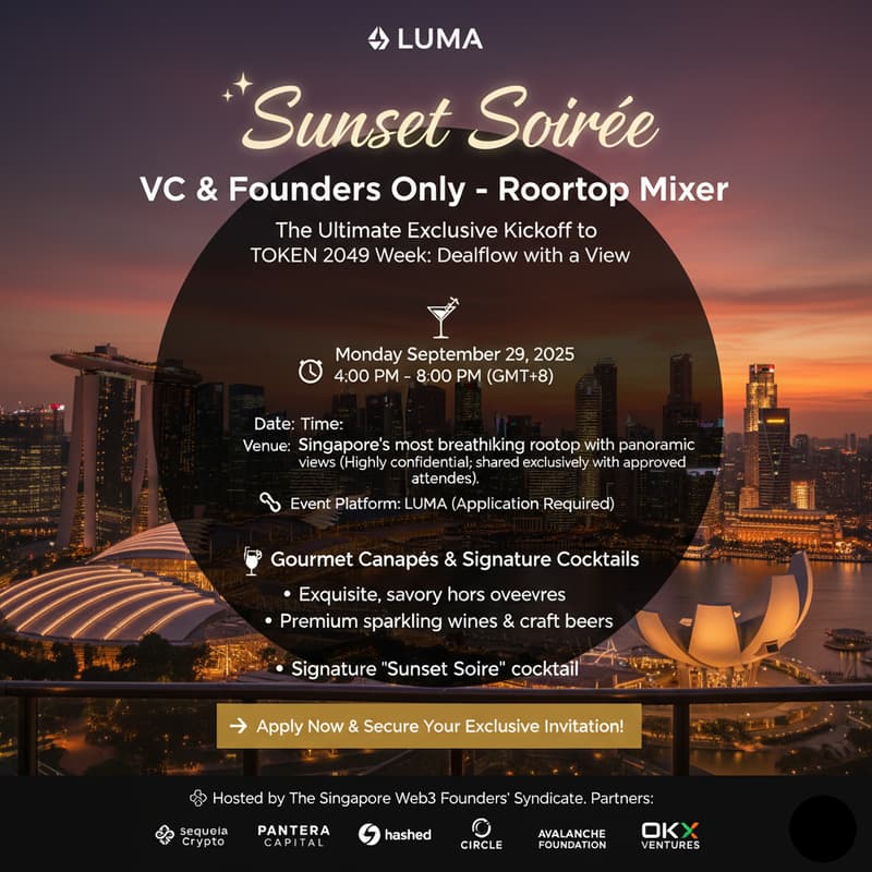 Cover Image for 🌇 Sunset Soiree | Investors & Founders Only - Rooftop Mixer ✨
