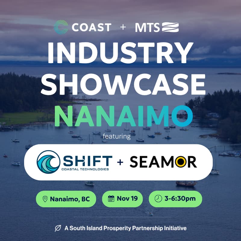 Cover Image for COAST Industry Showcase, featuring Shift Coastal Technologies & SEAMOR Marine