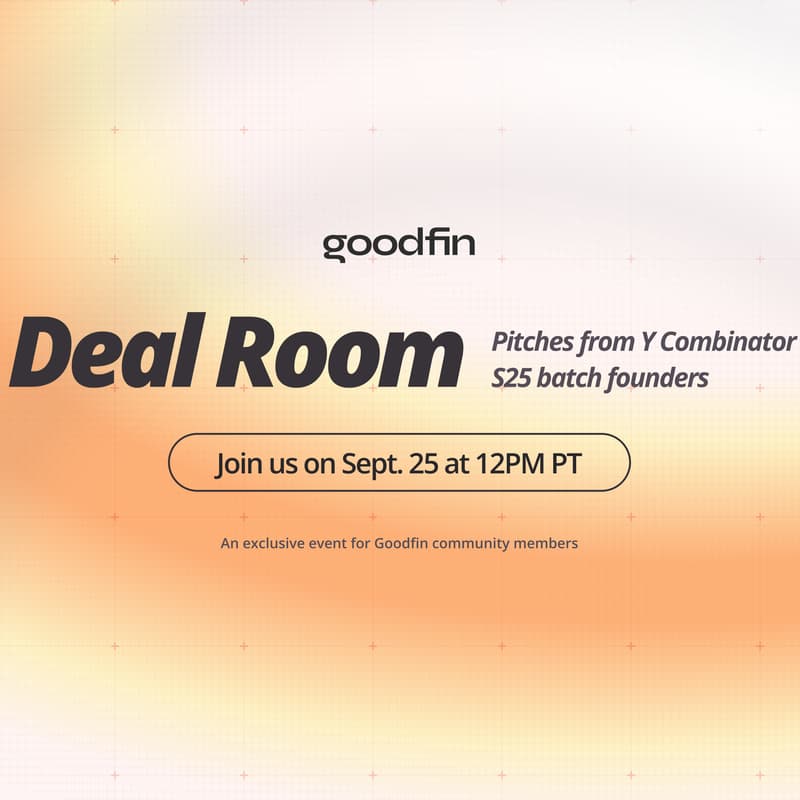 Cover Image for Goodfin Deal Room ft. YC S25 startups