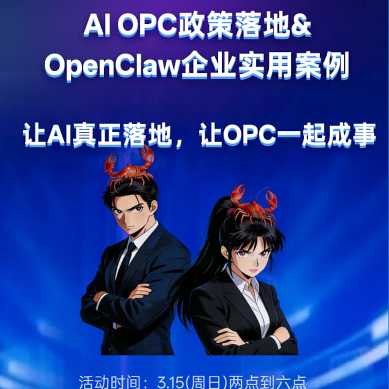 OpenClaw 在企业的应用案例✖️OPC 政策 （AI落地社） 的封面图片