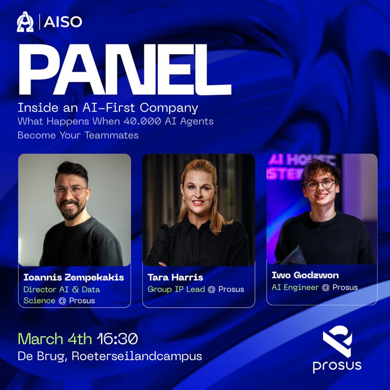 Cover Image for AISO x Prosus Panel Discussion: Inside an AI-First Company