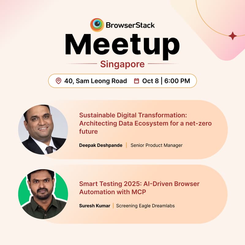 Cover Image for BrowserStack Software Testing and QA Meetup - Singapore