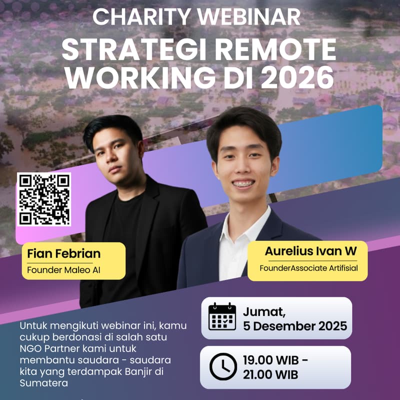 Cover Image for CHARITY WEBINAR : STRATEGI REMOTE WORKING DI 2026