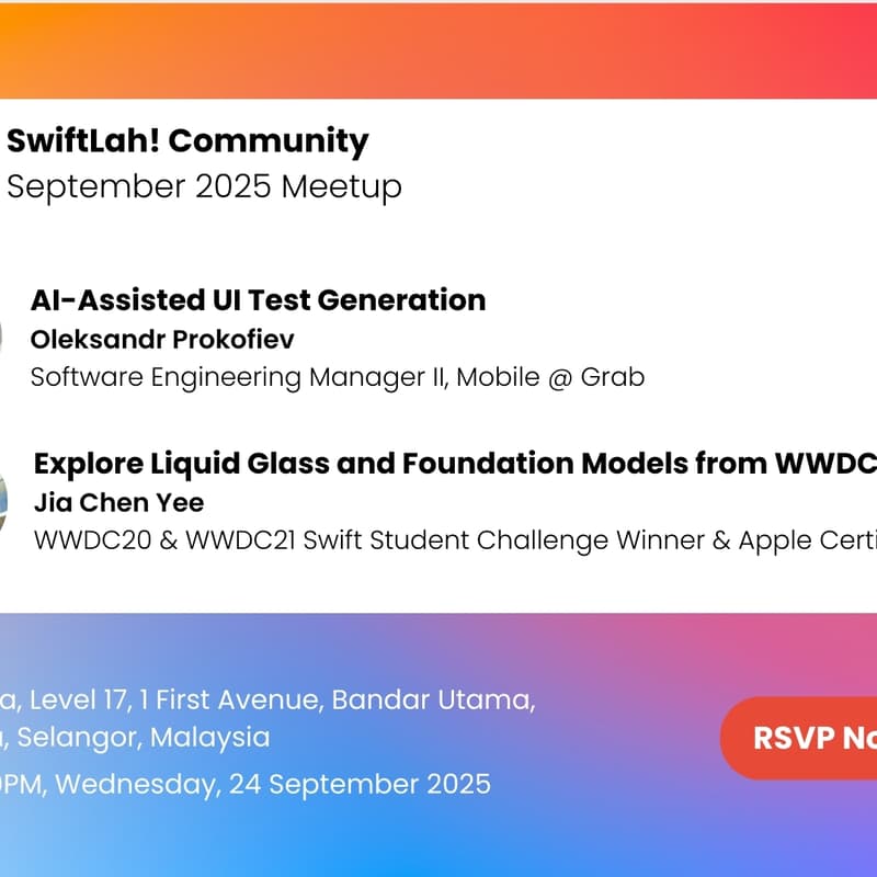 Cover Image for SwiftLah! Community September 2025 Meetup