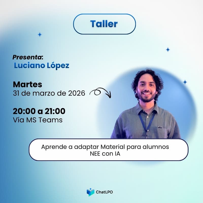 Cover Image for Workshop Creación y Adaptación Material NEE ChatLPO